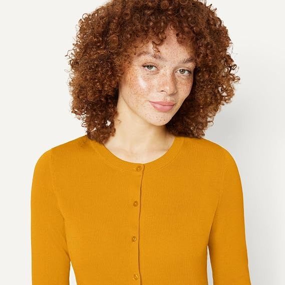 Mustard Yellow Cardigan Sweater image 4